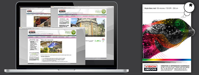 site fiche produit vision décor réalisés par guillaume klein